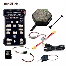 KompentOrijinal Radiolink Pixhawk Uçuş Kontrol Kart Seti - Güç Modülü ve SE100 M8N GPS ile birlikte